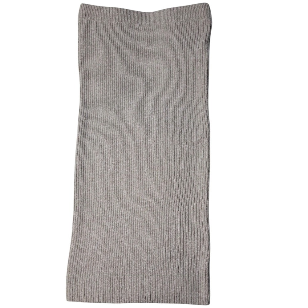 NEW Edited‎ by Remi Bader Women's High-Rise Ribbed Sweater Skirt Oatmeal LARGE